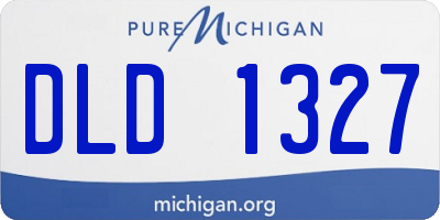 MI license plate DLD1327
