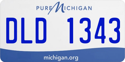 MI license plate DLD1343