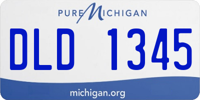 MI license plate DLD1345