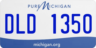 MI license plate DLD1350