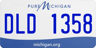 MI license plate DLD1358