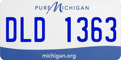 MI license plate DLD1363