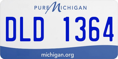 MI license plate DLD1364