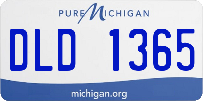 MI license plate DLD1365