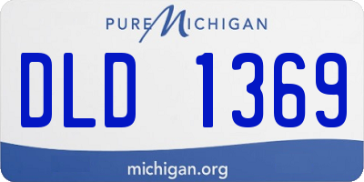 MI license plate DLD1369