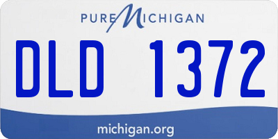 MI license plate DLD1372
