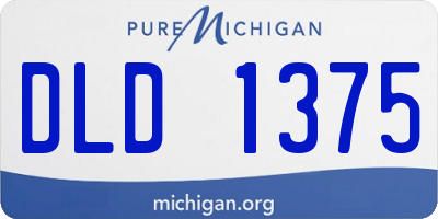 MI license plate DLD1375