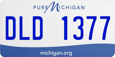 MI license plate DLD1377