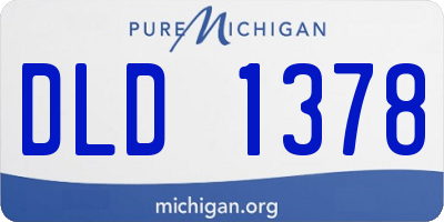 MI license plate DLD1378