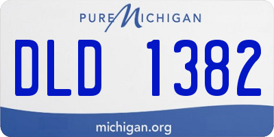 MI license plate DLD1382