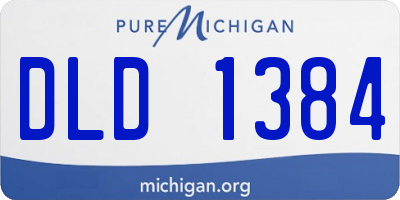 MI license plate DLD1384