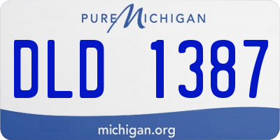 MI license plate DLD1387