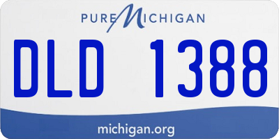 MI license plate DLD1388