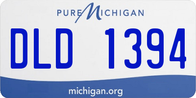 MI license plate DLD1394