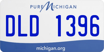 MI license plate DLD1396