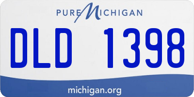 MI license plate DLD1398