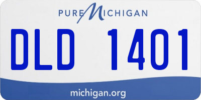 MI license plate DLD1401
