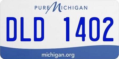 MI license plate DLD1402