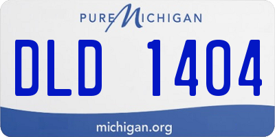 MI license plate DLD1404