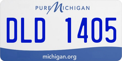 MI license plate DLD1405
