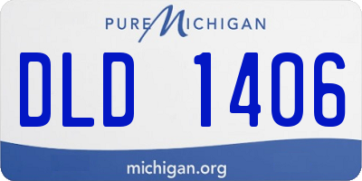 MI license plate DLD1406