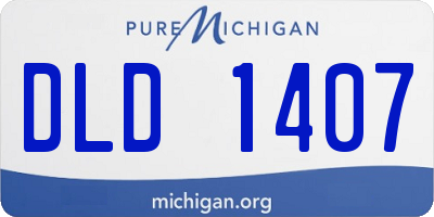 MI license plate DLD1407