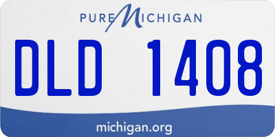 MI license plate DLD1408