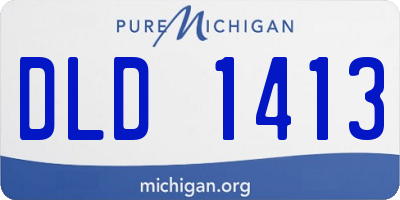 MI license plate DLD1413