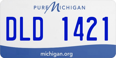 MI license plate DLD1421