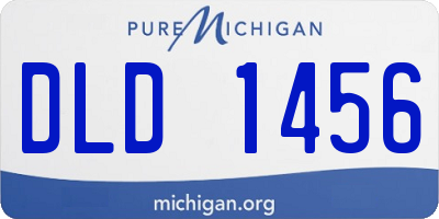 MI license plate DLD1456