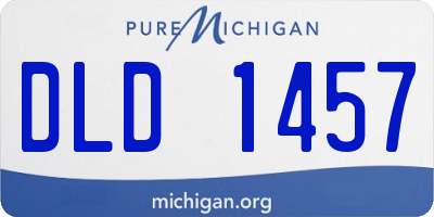 MI license plate DLD1457