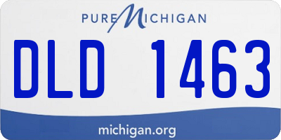 MI license plate DLD1463