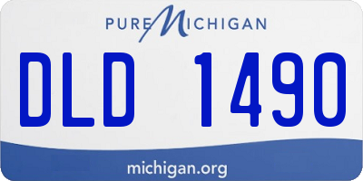 MI license plate DLD1490