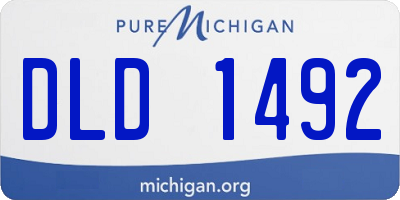 MI license plate DLD1492