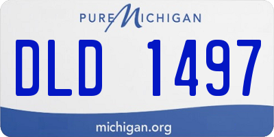 MI license plate DLD1497