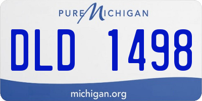 MI license plate DLD1498