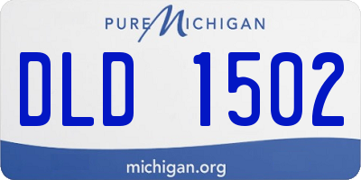 MI license plate DLD1502