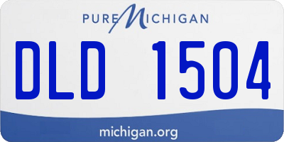 MI license plate DLD1504