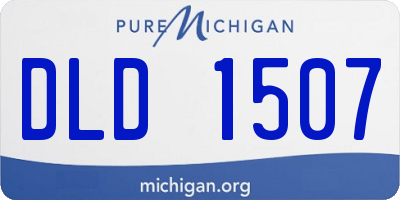 MI license plate DLD1507