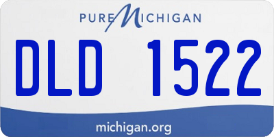 MI license plate DLD1522