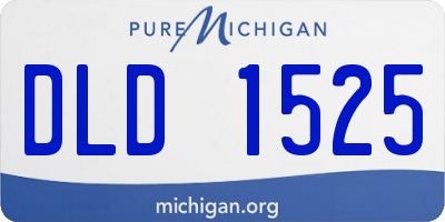 MI license plate DLD1525
