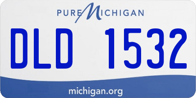 MI license plate DLD1532