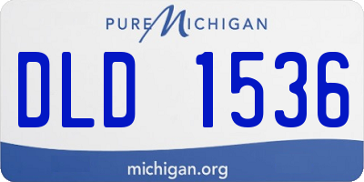 MI license plate DLD1536