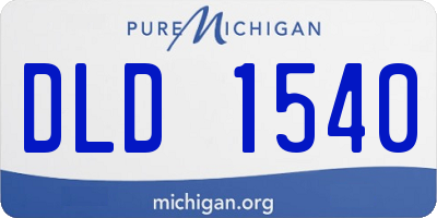 MI license plate DLD1540