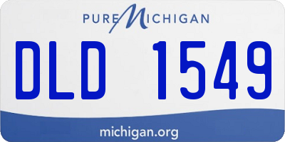 MI license plate DLD1549