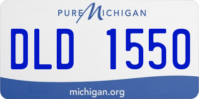 MI license plate DLD1550