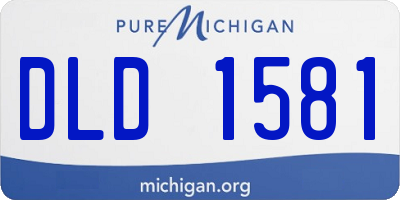 MI license plate DLD1581