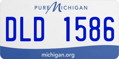 MI license plate DLD1586