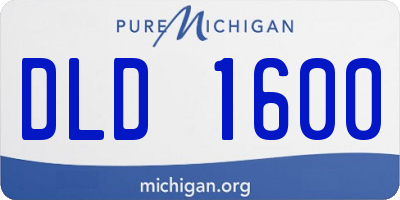 MI license plate DLD1600