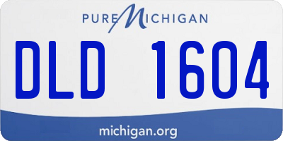 MI license plate DLD1604